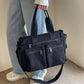 Vintage Solid Color Shoulder Bag