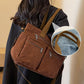 Vintage Solid Color Shoulder Bag