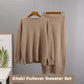 Women's Casual Knit Cardigan Sweater & High Waist Skirt 2-Piece Set