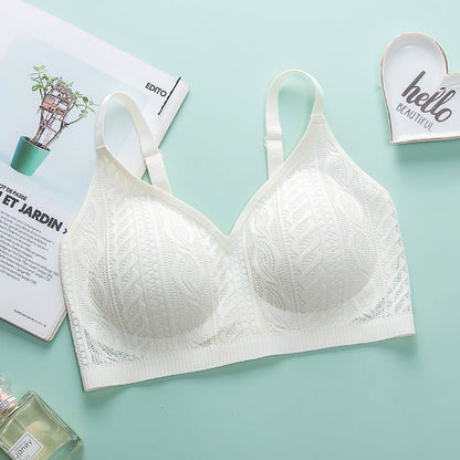 Seamless Wireless Elastic Lace Bra