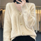 🔥HOT SALE🔥Women's Loose Slouchy Faux Cashmere Button Front Cardigan Sweaters