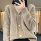 🔥HOT SALE🔥Women's Loose Slouchy Faux Cashmere Button Front Cardigan Sweaters