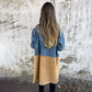 🌸Spring Specials🌸Mid-Length Trench Coat with Denim Jean Stitching