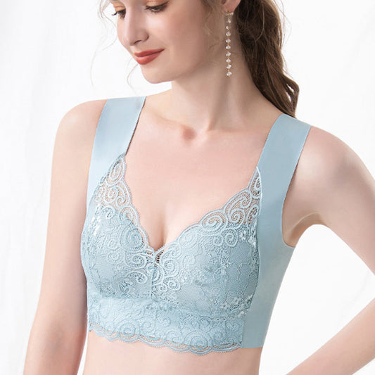 Lace Wireless Gathering Bra