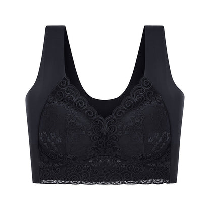 Lace Wireless Gathering Bra