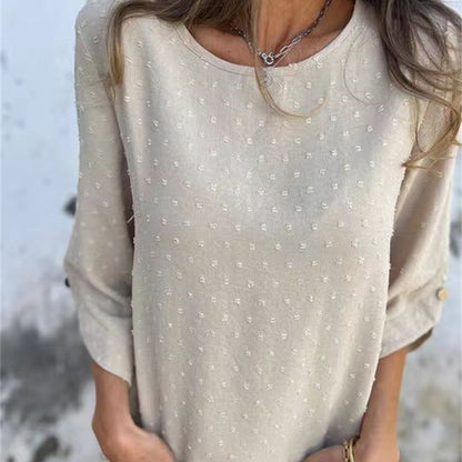 🎊2026 Hot Sale 50% Off🎊Women's Casual Round Neck Jacquard Top