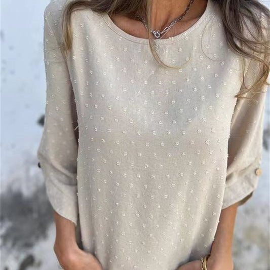 🎊2026 Hot Sale 50% Off🎊Women's Casual Round Neck Jacquard Top