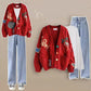 💥Limit Time 49% OFF✨Women's V-Neck Embroidered Sweater with Buttons