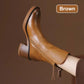 Women’s Side Zipper Block Heel Ankle Boots