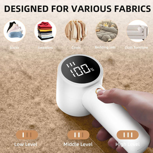 2600mAh Fabric Shaver Lint Remover with Digital Display