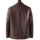 (🔥Hot Sale - 50% OFF🔥)Men’s Warm Plush Lining Leather Jacket Coat - Gift for Him!