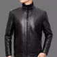 (🔥Hot Sale - 50% OFF🔥)Men’s Warm Plush Lining Leather Jacket Coat - Gift for Him!