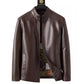 (🔥Hot Sale - 50% OFF🔥)Men’s Warm Plush Lining Leather Jacket Coat - Gift for Him!