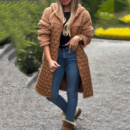 Now enjoy 68% discount🔥 Women's Cozy Quilted Sherpa Coat with Hood