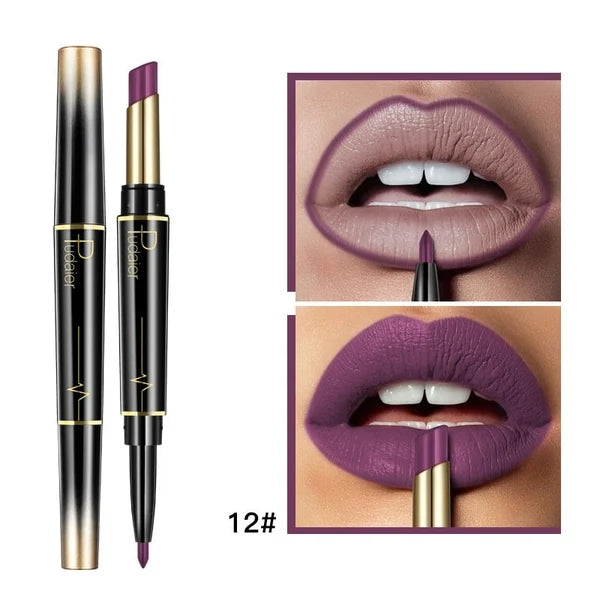 👄Hot Promotion 47% Off👄16 Color Long Lasting Lipstick Lipstick + Lip Liner Combo