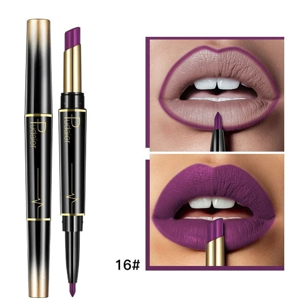 👄Hot Promotion 47% Off👄16 Color Long Lasting Lipstick Lipstick + Lip Liner Combo