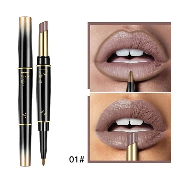 👄Hot Promotion 47% Off👄16 Color Long Lasting Lipstick Lipstick + Lip Liner Combo