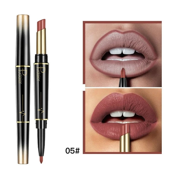👄Hot Promotion 47% Off👄16 Color Long Lasting Lipstick Lipstick + Lip Liner Combo
