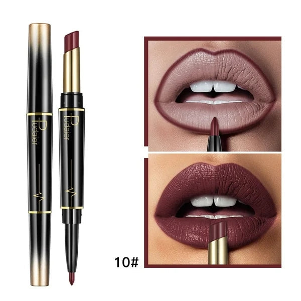 👄Hot Promotion 47% Off👄16 Color Long Lasting Lipstick Lipstick + Lip Liner Combo