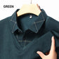 Winter Promotion ⏰Men's Fake Two Piece Lapel Long-Sleeve Tops