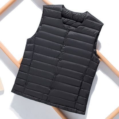 Men's Winter Warm Collarless Lightweight Vest