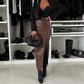 Women's Elegant Sexy High-waist Thigh-slit Leather Skirt