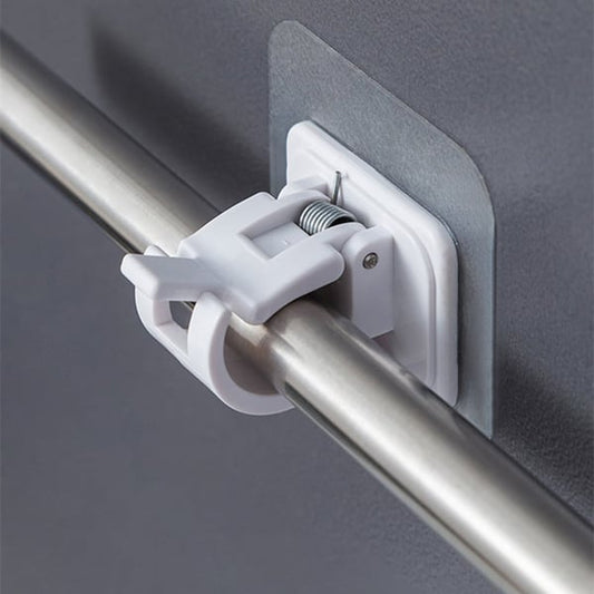 🔥Nail-Free Adjustable Curtain Rod Hooks