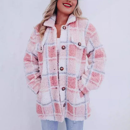 Women’s Teddy Plaid Shacket