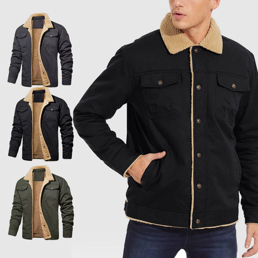 🎁Christmas Sale 49% OFF⏳Men's Retro Western Winter Fleece Jacket