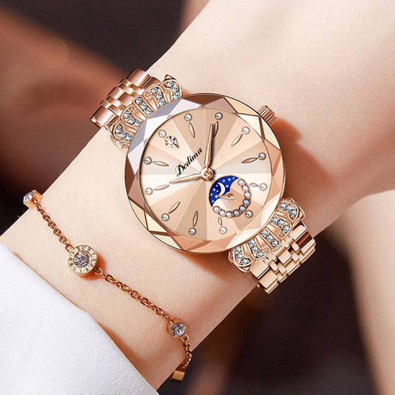 🎀49%OFF New Year Sale🎀Fashionable Diamond Moon Star Watch for Women
