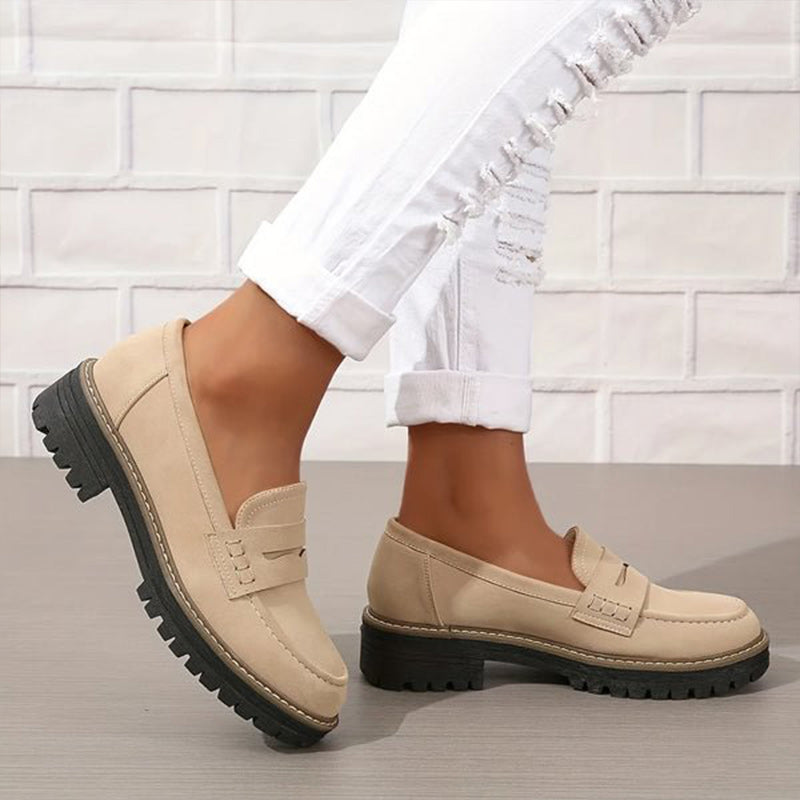 👢Women's Comfortable Chunky Slip On Platform Loafers
