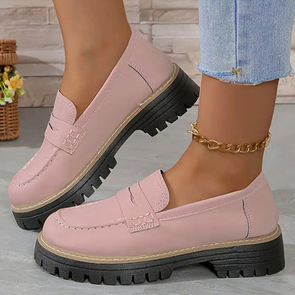 👢Women's Comfortable Chunky Slip On Platform Loafers