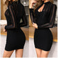 🎅Christmas Pre-sale🎁Sexy Mesh Bodycon Mini Dress