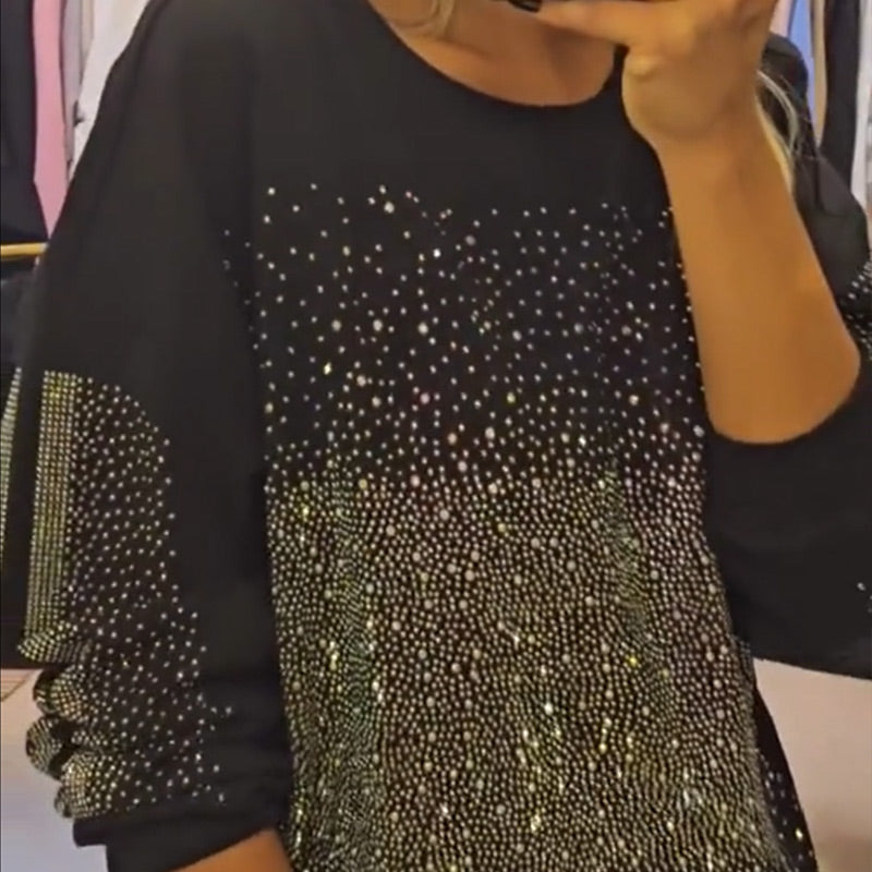 🎉𝐁𝐥𝐚𝐜𝐤 𝐅𝐫𝐢𝐝𝐚𝐲 𝐒𝐚𝐥𝐞 🎉Women's Fashion Shiny Oversized 2-Piece Set