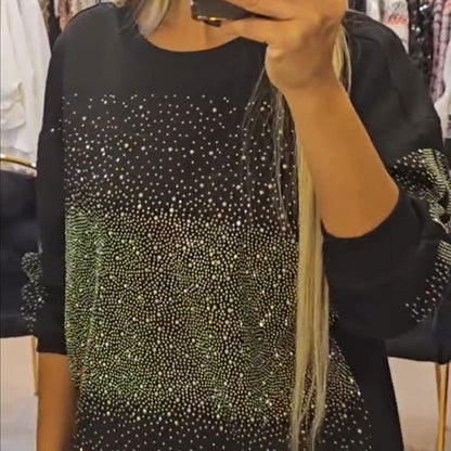 🎉𝐁𝐥𝐚𝐜𝐤 𝐅𝐫𝐢𝐝𝐚𝐲 𝐒𝐚𝐥𝐞 🎉Women's Fashion Shiny Oversized 2-Piece Set