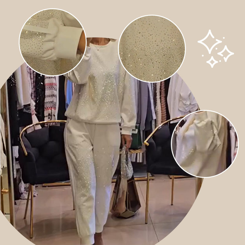 🎉𝐁𝐥𝐚𝐜𝐤 𝐅𝐫𝐢𝐝𝐚𝐲 𝐒𝐚𝐥𝐞 🎉Women's Fashion Shiny Oversized 2-Piece Set