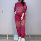 🎉𝐁𝐥𝐚𝐜𝐤 𝐅𝐫𝐢𝐝𝐚𝐲 𝐒𝐚𝐥𝐞 🎉Women's Fashion Shiny Oversized 2-Piece Set