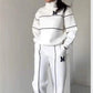 ✨Winter Offer💖Casual Line Sweatshirt 2-Piece Set