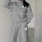 ✨Winter Offer💖Casual Line Sweatshirt 2-Piece Set