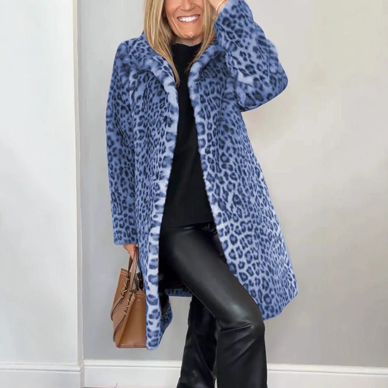 ✨Autumn's Best-Selling Sets 💖Women's Leopard Print Mid-Length Jacket and Leather Leggings