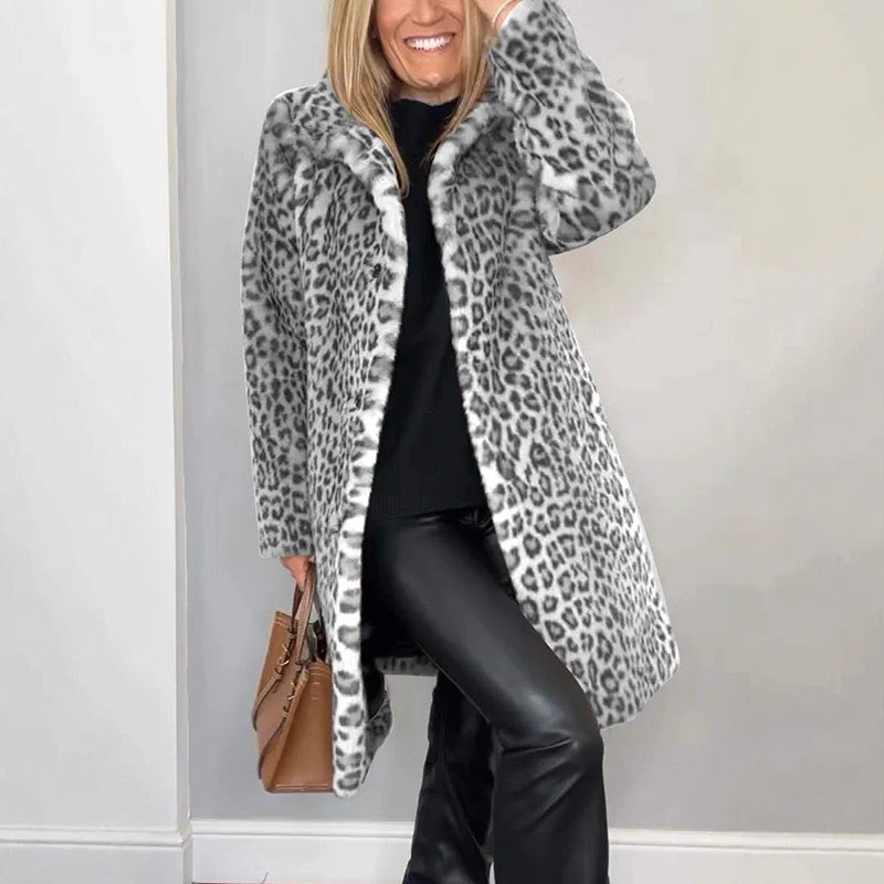 ✨Autumn's Best-Selling Sets 💖Women's Leopard Print Mid-Length Jacket and Leather Leggings