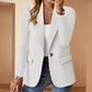 Women's Minimalist Solid Button Lapel Collar Blazer