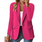 Women's Minimalist Solid Button Lapel Collar Blazer