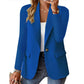Women's Minimalist Solid Button Lapel Collar Blazer