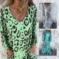💕V-Neck Printed Flowy Dress with Pockets