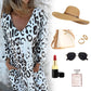 💕V-Neck Printed Flowy Dress with Pockets