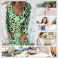 💕V-Neck Printed Flowy Dress with Pockets