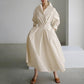 💥2025 New Hot Sale💕Women's Plain Cotton Lapel Shirt Wrap Dress
