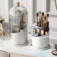 🛁50% OFF NOW ! ✨Sliding Lid Toothbrush Organizer – Dustproof Waterproof Multi-Slot Toothpaste Holder, Bathroom Countertop Storage Container