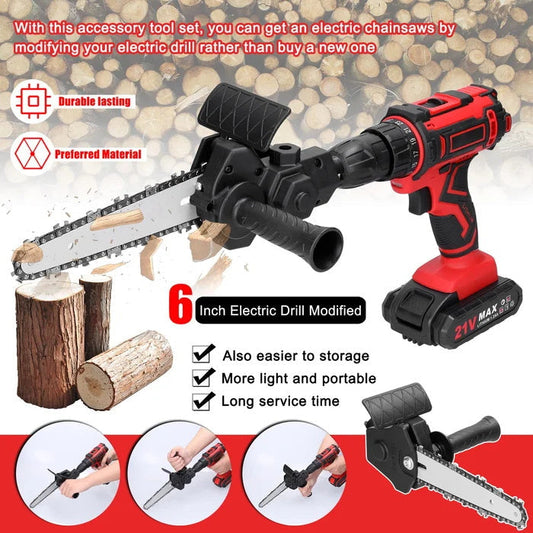 💖HOT SALE 50% OFF🎁6 Inch Electric Drill Modified To Electric Chainsaw Drill Attachment